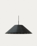 Kave Home Lampenkap Saranella Voor Plafondlamp Zwart Rotan Ø70cm