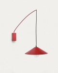 Kave Home Wandlamp Kally Metaal Rood Gelakt