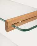 Kave Home Wandrek Sitra Modulair 1-glazen Plank Eikenhout 90cm