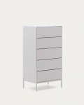 Kave Home Ladekast Vedrana 5 Laden Wit 60x114cm