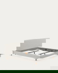Kave Home Bed Valma Chenille Parel 180x200cm