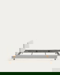 Kave Home Bed Valma Chenille Parel 180x200cm