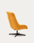 Kave Home Draaistoel Celida Mosterdkleurig Bouclé