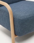 Kave Home Fauteuil Blauw Sylo Massief Essenhout