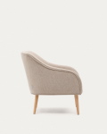 Kave Home Fauteuil Bobly Beige Massief Essenhout