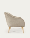 Kave Home Fauteuil Bobly Beige Chenille