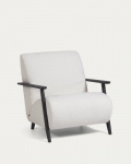 Kave Home Fauteuil Meghan Wit Geschoren Effect