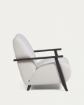 Kave Home Fauteuil Meghan Wit Geschoren Effect