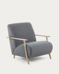 Kave Home Fauteuil Meghan Essenhout Grijs/Naturel