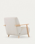 Kave Home Fauteuil Meghan Wit Lam