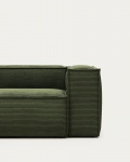 Kave Home 2-zitsbank Blok Groen Ribstof 210cm