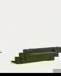 Kave Home 2-zitsbank Blok Groen Ribstof 210cm