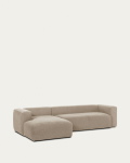 Kave Home 4-zitsbank Blok Beige Ecru Chaise Longue Links 330cm