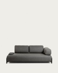 Kave Home 3-zitsbank Compo Donkergrijs Klein Dienblad 232cm