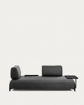 Kave Home 3-zitsbank Compo Donkergrijs Klein Dienblad 232cm