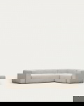 Kave Home Hoekbank 4-zits Blok Beige Ecru 320x230cm