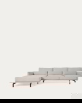 Kave Home 3-zitsbank Galene Beige Links Chaise Longue 254cm