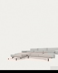 Kave Home 3-zitsbank Galene Beige Links Chaise Longue 254cm