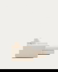 Kave Home Chaise Longue Bank Alea Chenille Ecru 3-Zits Rechts