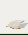 Kave Home Chaise Longue Bank Alea Chenille Ecru 3-Zits Rechts