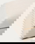 Kave Home Voetenbankje Alea Chenille Ecru 90x90cm