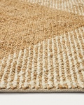 Kave Home Vloerkleed Maelan Geruit Naturel Jute en Katoen 160x230cm