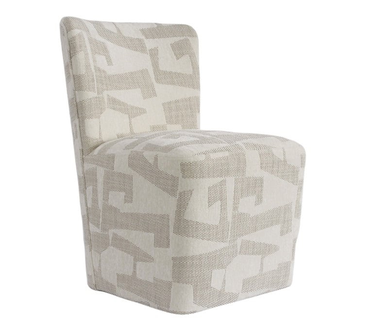 Richmond Eetkamerstoel Lorain Beige Graffic met Wieltjes