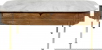Kare Design Salontafel Grace Wit Marmer/Bruin 110cm