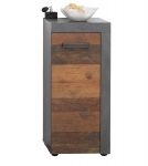 Badkamerkast Cancun Indy Oud-houtlook/Donkergrijs 36x81cm