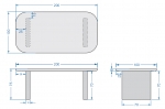 Eettafel Maya Deens Ovaal Beige 200cm - Giga Meubel