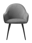 Eetkamerstoel Minto Met Armleuning Grijs Fabric - Giga Living