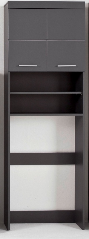 Wasmachinekast Amanda Hoogglans Grijs 63x187cm