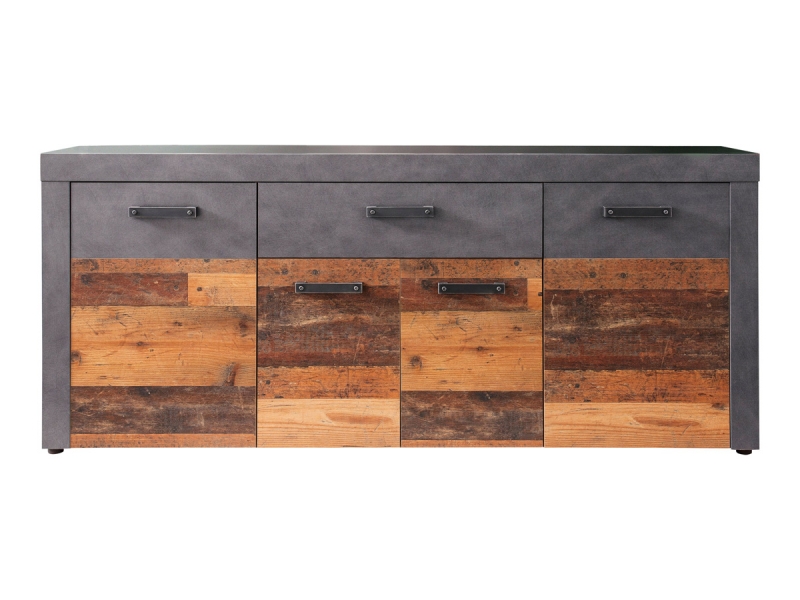 Dressoir Indy HDF Antraciet/Bruin 178cm