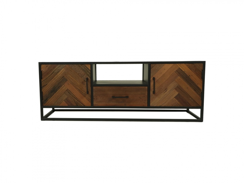 HSM Collection Tv-meubel Verona Mango Bruin/Zwart 150cm