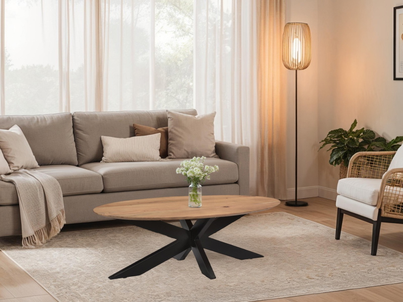 Livingfurn Salontafel Oslo Oval Acasia 130 cm