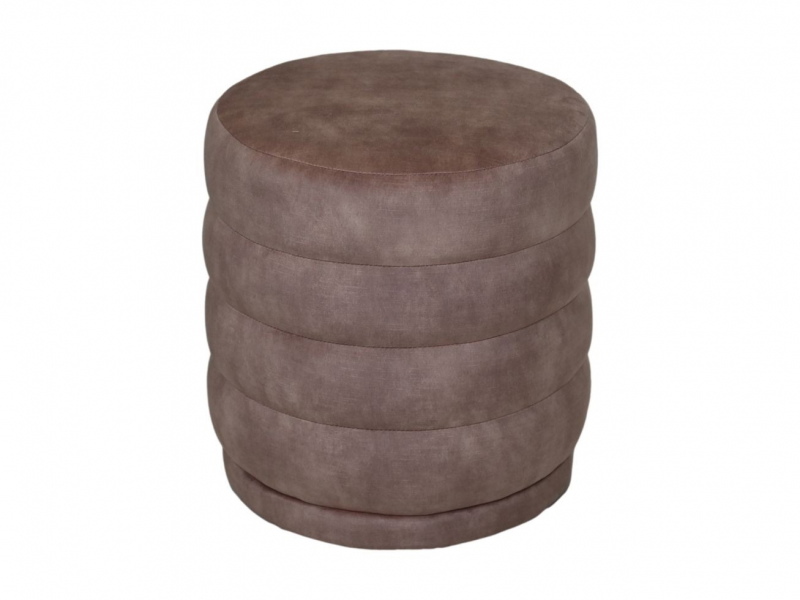 HSM Collection Poef Rings Taupe Ø45cm