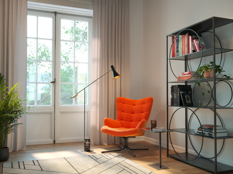 Kare Design Draaifauteuil Oscar Velvet Oranje