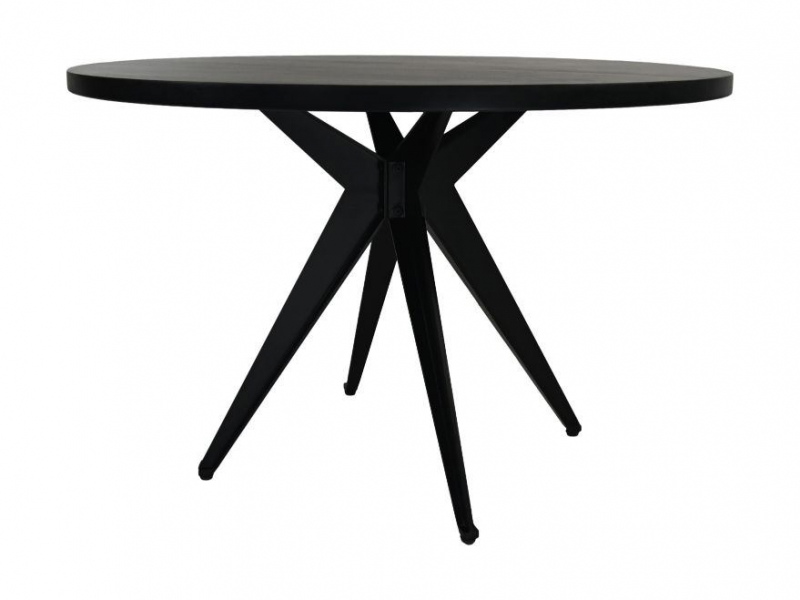 HSM Collection Eettafel Mango Zwart Ø140cm