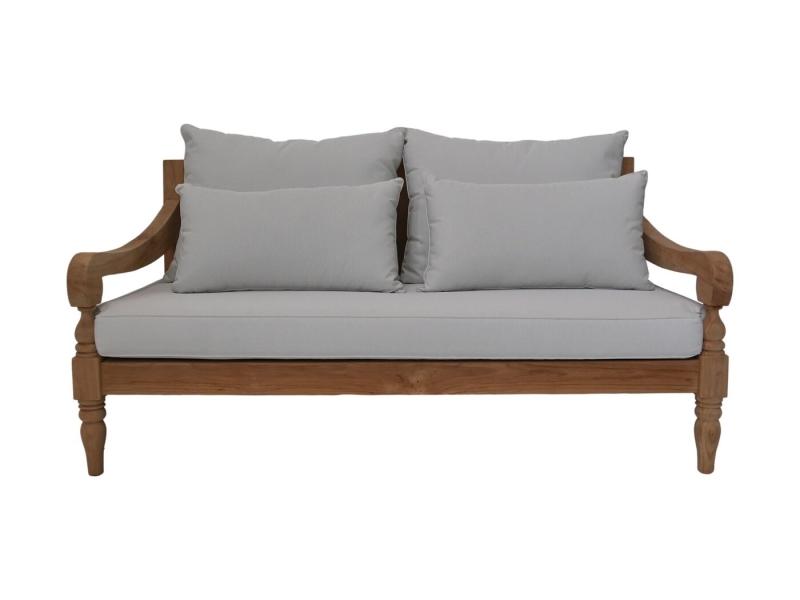 HSM Collection 2-Zits Sofa Tuin Bahama Incl Kussens 150cm Naturel Teakhout