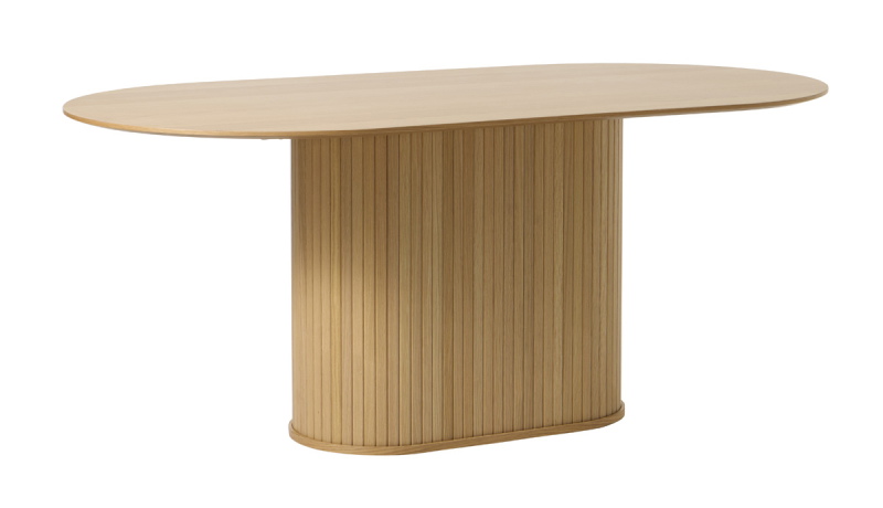 Eettafel Nola Ovaal Naturel Eiken 95x180cm - Giga Living