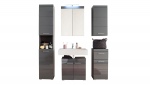 Badkamermeubelset Amanda Hoogglans Grijs Incl. LED Set van 5