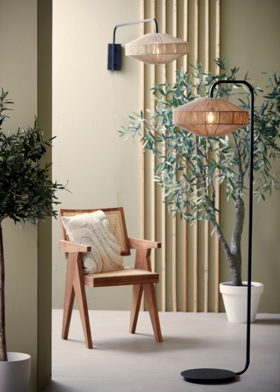 Light & Living Wandlamp Lyra Naturel Ø43x115cm