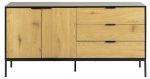 Dressoir Bronx MDF Zwart 160cm - Giga Living