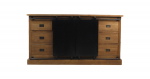 HSM Collection Dressoir Blackburn Teak/Metaal Naturel 180cm