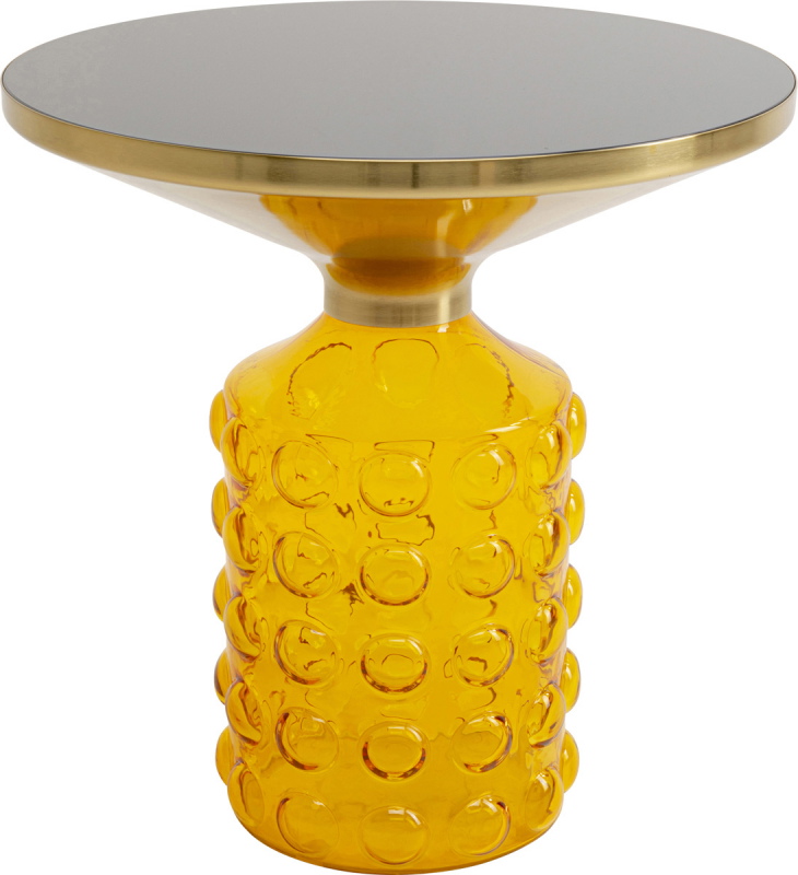 Kare Design Bijzettafel Lola Geel Ø50cm