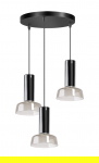 Hanglamp Beal 3-Lichts Getrapt Glas Smoke - Giga Meubel
