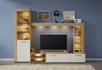 Tv-kast Logo Naturel/Wit 240x185cm