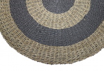 HSM Collection Vloerkleed Raffia/Zeegras Naturel Grijs Ø100cm