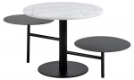 Salontafel Estelle Rond Marmer Wit Ø60cm - Giga Living