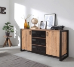 Dressoir Cosmo Rio Melamine Atlantic Pine Zwart